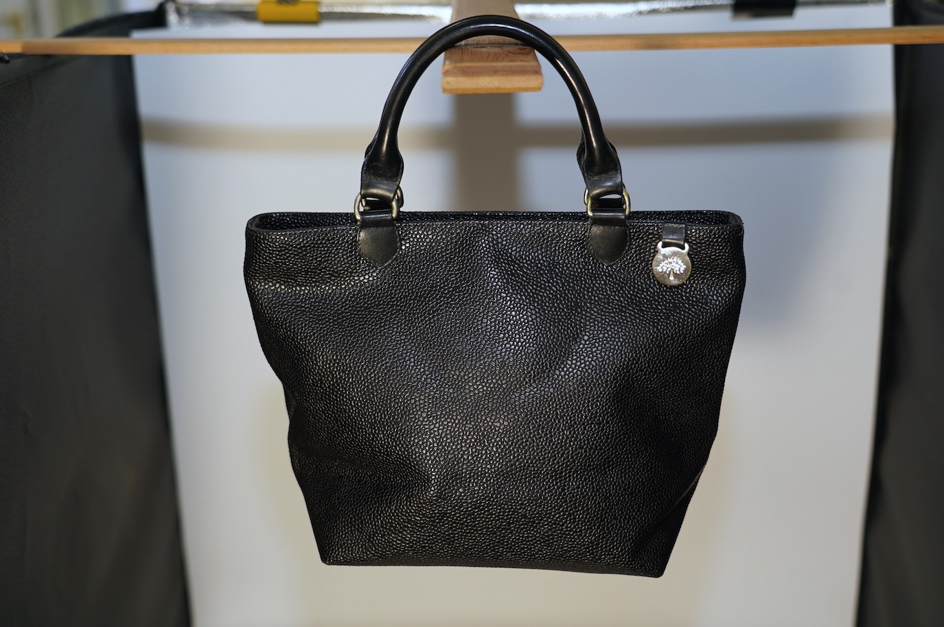 A Mulberry black leather handbag